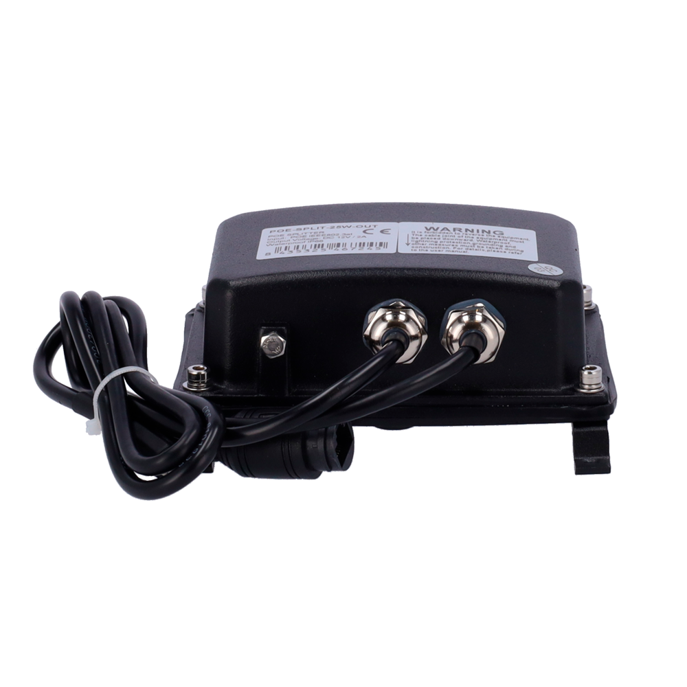 PoE Converter - Til infrarød belysningsspots - PoE Input IEEE802.3af - Output 25 W / DC 12 V/ 2A - Cat kabel 5e på 45cm - IP66