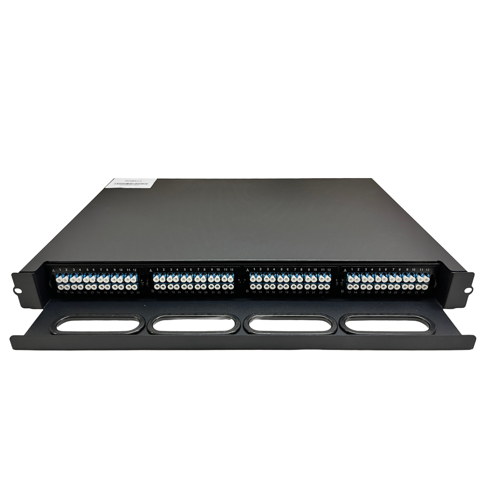 Fiber patch panel - 48 LC Duplex porte - 4 kassetter med hver 12 LC Duplex adaptere - Inkluderer ikke pigtail i kassetten - Rackmontérbar - Størrelse 1U til nem installation
