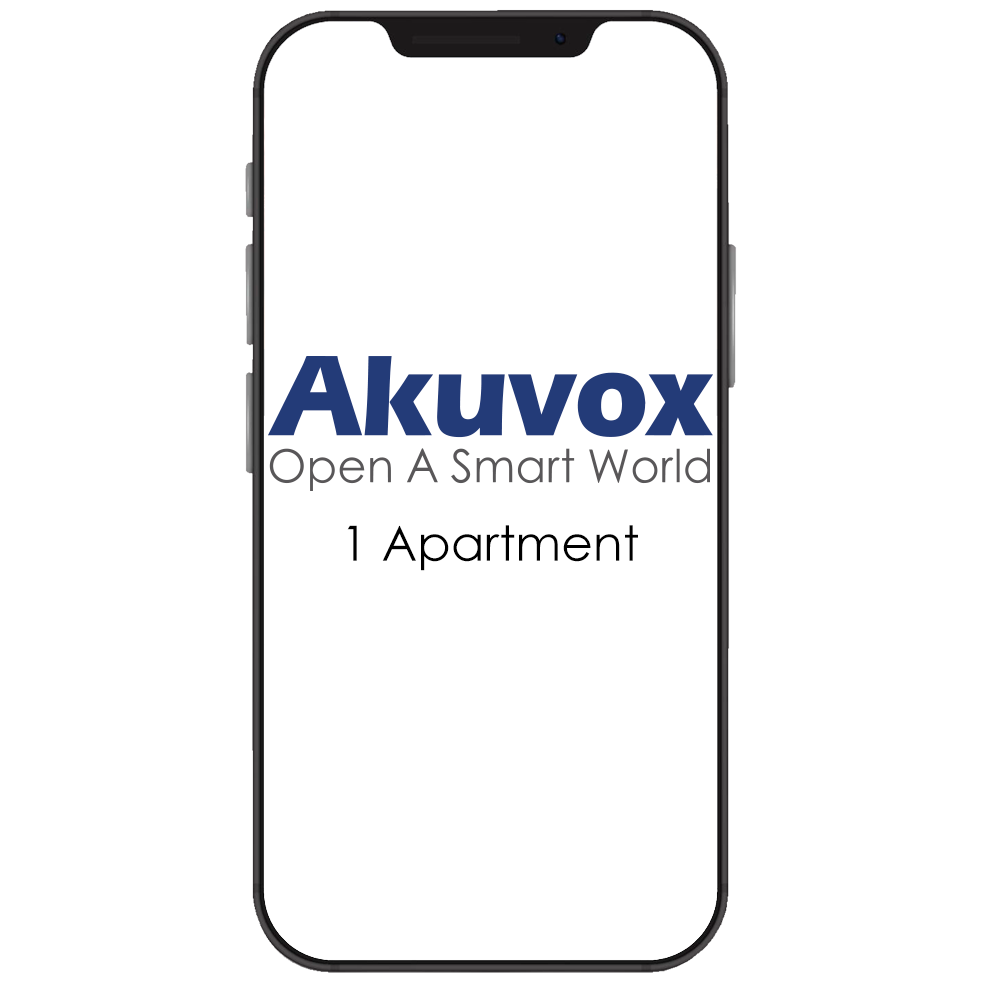 Akuvox - Licens til 1 lejlighed - Til APP uden monitor i boligforeninger - Kompatibel med Akuvox SmartPlus APP