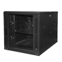 Rack gulvskab - Op til 12U rack af 19"(600*800) - Op til 800 kg belastning - Med ventilation og kabelgennemføring - 4 blæsere, 1 bakke og stikdåse 6 stik - Leveres usamlet