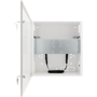 Sikkerhedsboks - Designet til vægmontering - Vertikalt format - 2 nøgler og låse - Kabeladgang - Til monitor, PoE switches, optager og 19" rack