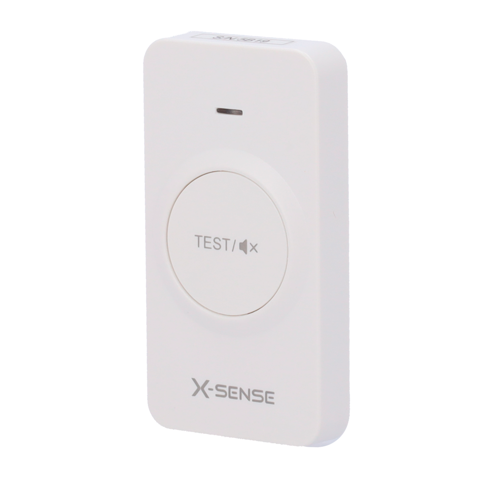 Fjernbetjening til X-SENSE enheder - Test og lydløs knap - 15m maksimal afstand - Lithium batteri 3 V CR2032 (udskiftelig)