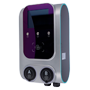Dobbelt stik oplader til elbiler - Effekt 2x22kW / 32A / Trefase - Stik type 2 - Beskyttelse IP55 - Kommunikation 4G, LAN, WiFi, BLE - MID Meter | RFID Reader