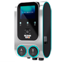 Dobbelt stik oplader til elbiler - Effekt 2x22kW / 32A / Trefase - Stik type 2 - Beskyttelse IP55 - Kommunikation 4G, LAN, WiFi, BLE - MID Meter : Payter Nayax