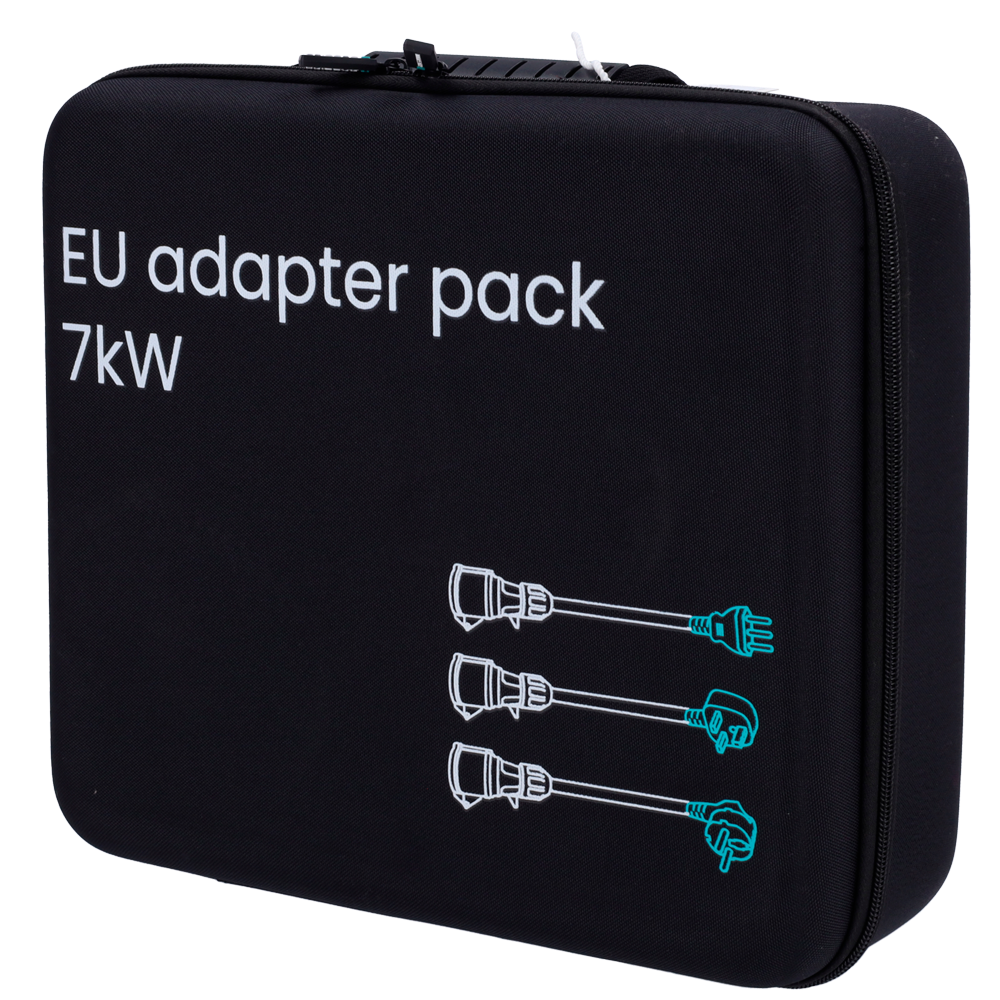 Kabeladapter sæt - Til husholdningsstik Type E/F, Type G, Type L - Kompatibel med NORA oplader 7 KW