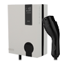 Oplader til elbiler - Effekt 22kW / 32A / Trefase - Connector type 2 - Beskyttelse IP55, IK10 - Overvågning fra APP - Hvid farve | Kabel på 5m