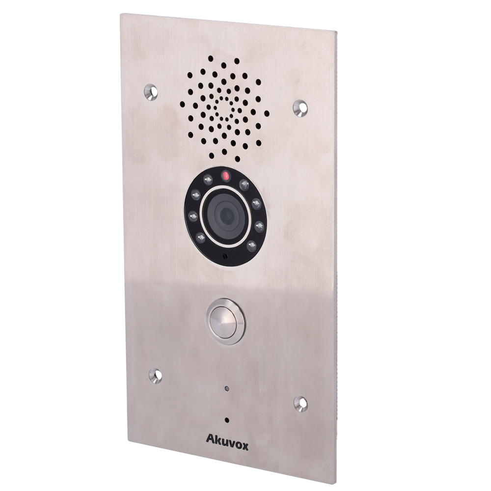 Video intercom IP - 2 MP kamera | Tovejs audio - 2 relæer | standard PoE, SIP - Nødintercom - Cloud vedligeholdelse - Forbindelse af monitor og paneler via Cloud