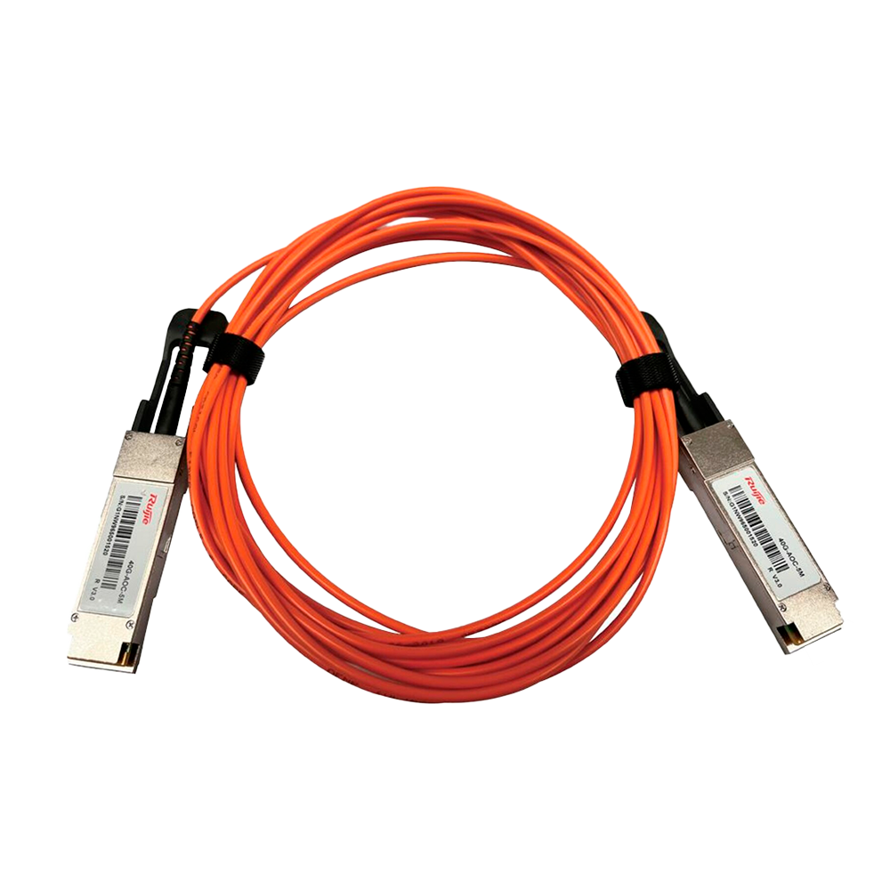 Ruijie Tilbehør - QSFP+ direkte forbindelseskabel - Hastighed 40Gbps - QSFP+ moduler i begge ender - Ideel til stabling mellem switches - 5 meters længde