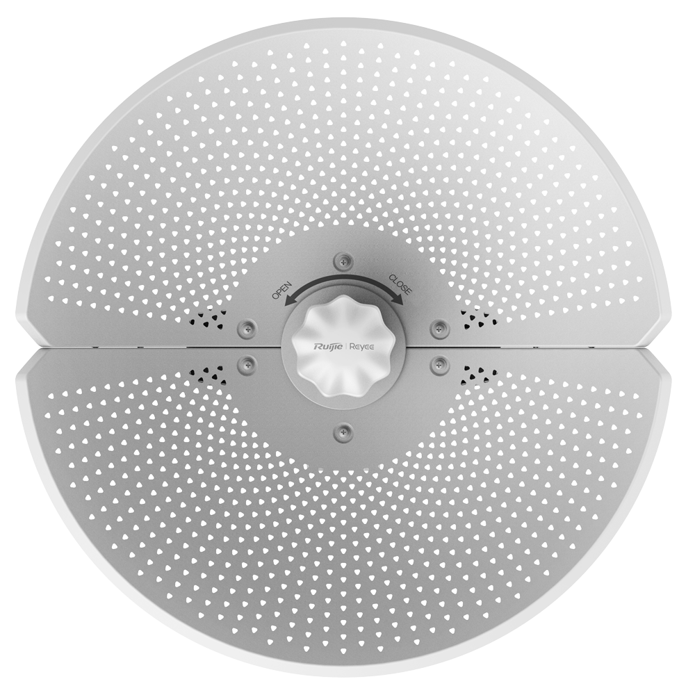 Reyee Trådløs bro op til 867Mbps - Trådløs forbindelse op til 15 km - Frekvens 5 GHz 5.85 GHz - Proprietær protokol baseret på TDMA - IP65, egnet til udendørs brug - Ethernet Port 10/100Mbps