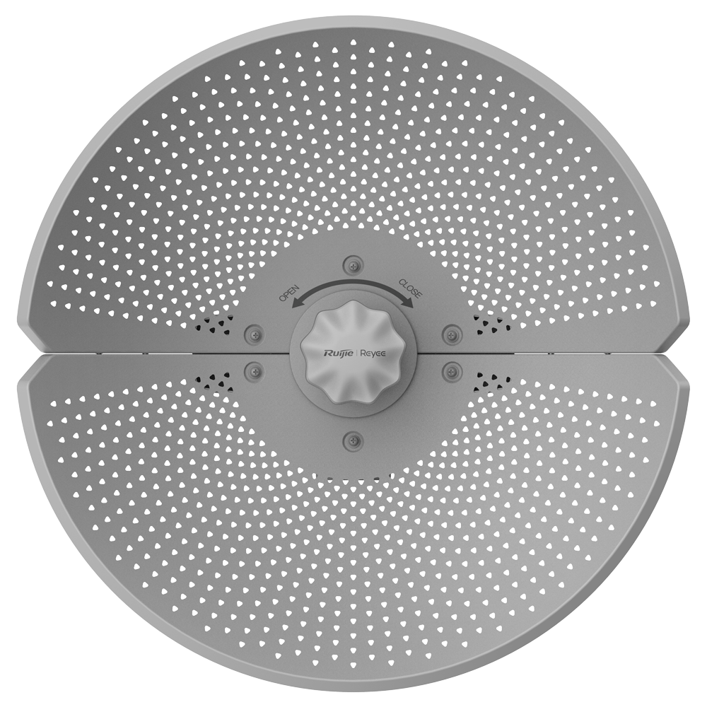 Reyee Trådløs bro op til 867Mbps - Trådløs forbindelse op til 15 km - Frekvens 5 GHz 5.85 GHz - Proprietær protokol baseret på TDMA - IP65, egnet til udendørs brug - Gigabit Ethernet port