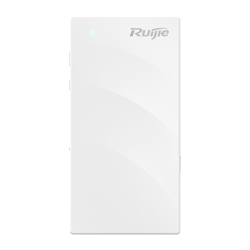 Ruijie - Wi-Fi Omnidirektionel Væg AP 6 - Dual Band 2,4 og 5 GHz / 160MHz Kanalbredde - Understøtter 802.11a/b/g/n/ac/ax - Transmissionshastighed op til 3000 Mbps - Antenne 2x2: MIMO i 2,4GHz, 2x2 i 5GHz