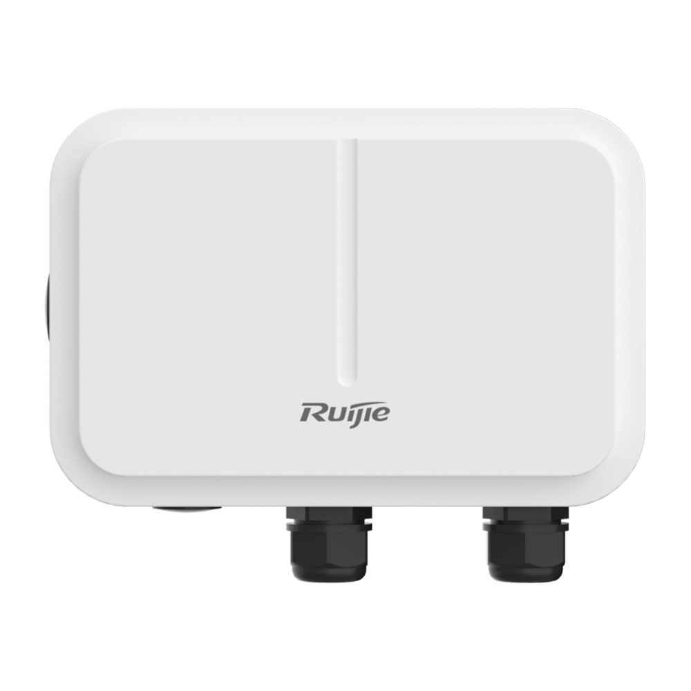 Ruijie - Omnidirektionel Wi-Fi AP 6 - Egnet til udendørs brug IP68 - Understøtter 802.11a/b/g/n/ac/ax - Transmissionshastighed op til 3000 Mbps - Antenne 2x2 MIMO / 160MHz