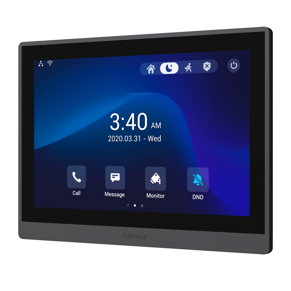 Android 9.0 monitor til video intercom system - IPS display på 10" - Tovejs-audio Crystal Clear | Nem UI - TCP/IP, PoE, SIP standard | Aluminiumsramme - Cloud vedligeholdelse | Tredjepartsapps - Forbindelse af monitor og paneler via Cloud