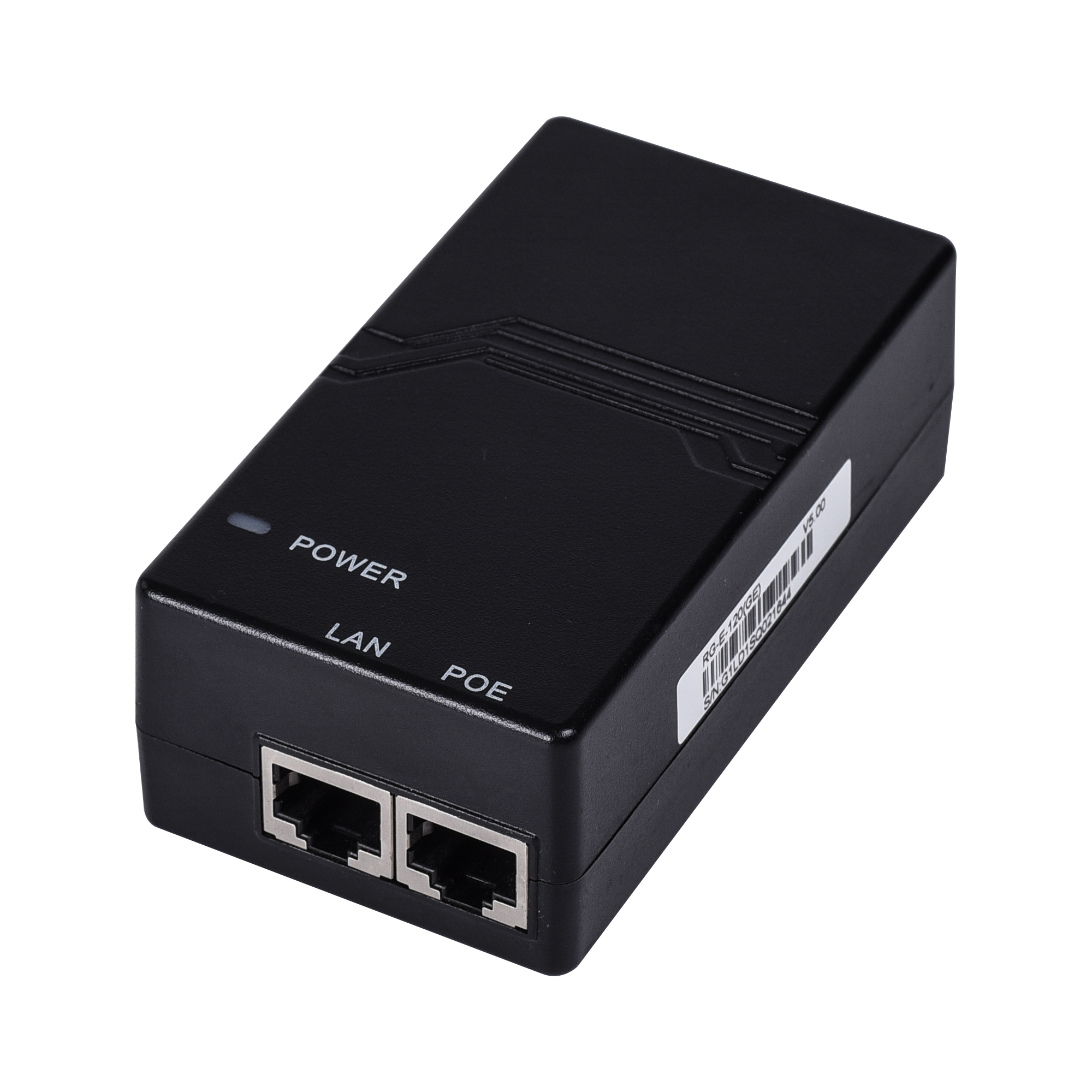 Ruijie - PoE injector IEEE802.3af - Porte RJ45 10/100/1000 Mbps - Effekt 15.4 W - Maksimal afstand 100 m - Kompakt design