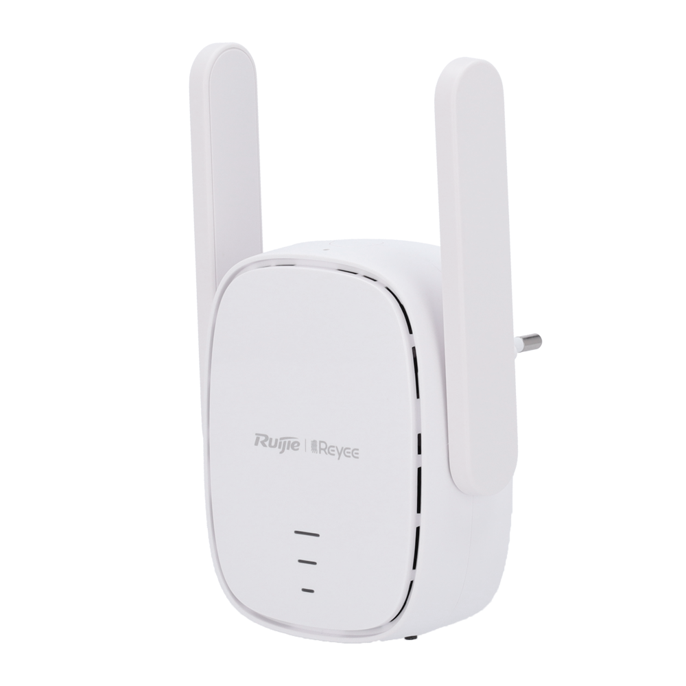 Reyee Wi-Fi Extender - 1 port RJ45 10/100Mbps - Wi-Fi 4 2x2 bånd 2.4GHz - Fjernstyring via Cloud - Forældrekontrol, Gæstenetværk, Roaming - Lille kontor / Hjemmekontor