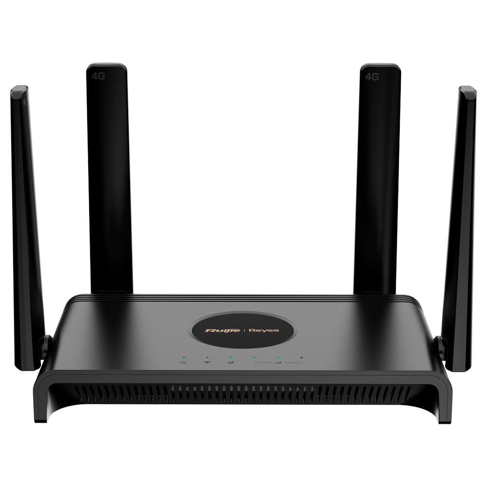 Reyee Router 4G SOHO - 4 Ethernet porte RJ45 Fast Ethernet - 4G (LTE) Cat 4 op til 150Mbps - Nano-SIM kort slot - Wi-Fi 802.11b/g/n 2.4GHz - Plug and Play