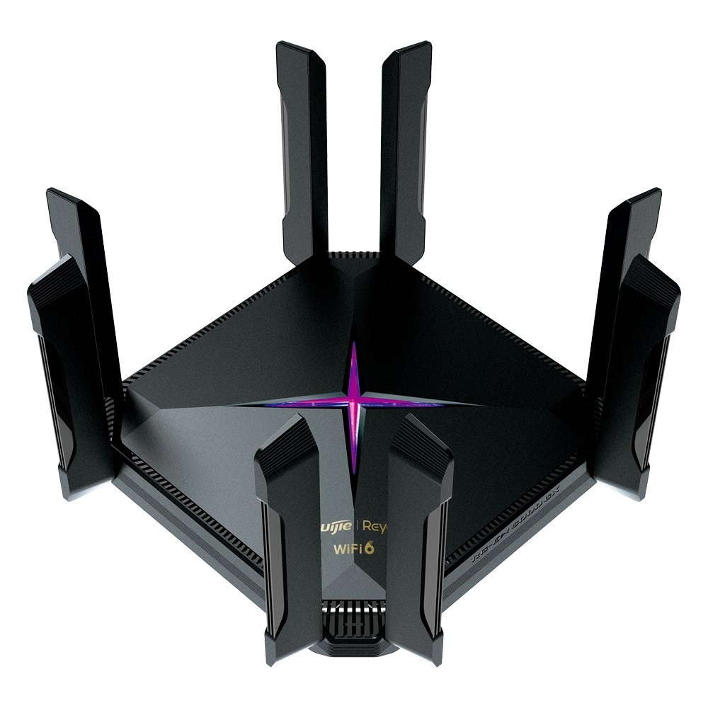 Reyee - Gigabit Mesh WiFi Router 6 AX6000 - 4 RJ45 10/100/1000 1 RJ45 10/100/1000/2500 - 802.11ax 4x4 og dual band 2,4 og 5 GHz - Lille kontor / Hjemmekontor