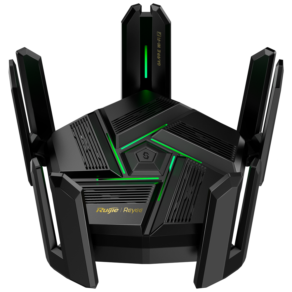 Reyee - Gigabit Mesh WiFi Router 7 BE7200 - 5 porte RJ45 10/100/1000/2500 Mbps - 802.11be 4x4 og dual band 2,4 og 5 GHz - Lille kontor / Hjemmekontor / Gaming