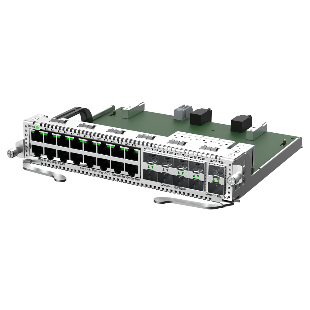 Reyee - Interface kort til modulær switch - Kompatibel med RG-NBS6002 - 16 GE RJ45 + 8 SFP Gigabit + 2 SFP+ 10Gbps - Størrelse 1 slot