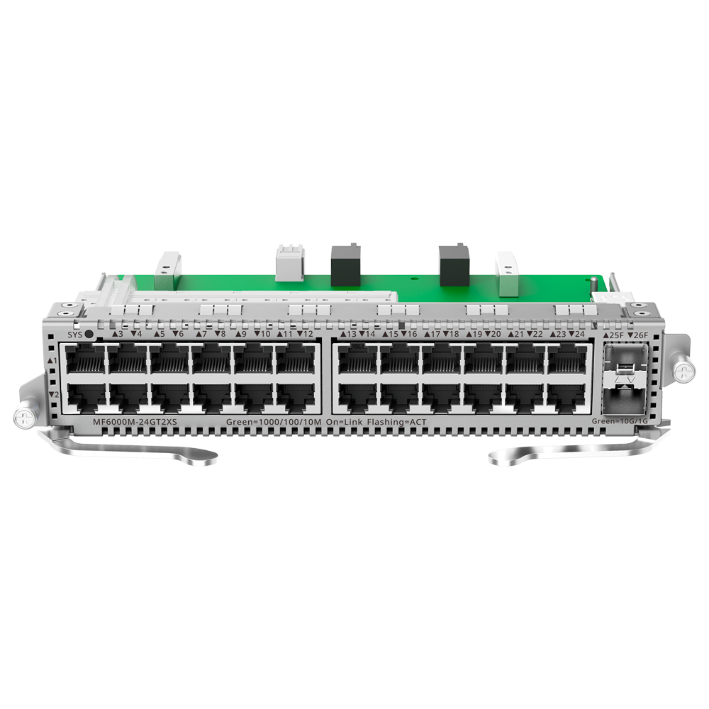 Reyee E-Lighten Line Card - Interface Card til Modulær Switch - Kompatibel med RG-NBF6002M - 24 RJ45 Gigabit porte + 2 SFP+ porte 10 Gbps - Størrelse 1 Slot