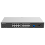 Reyee E-Lighten Switch PoE Cloud Layer 2 - 16 Gigabit RJ45 porte 802.3af/at - 1 Optisk Port SC 1G (PON) - 30W per port 802.3af/at / Maksimum 240W - VLAN/Port Isolation/Loop Prevention - DHCP Snooping/Port Mirroring