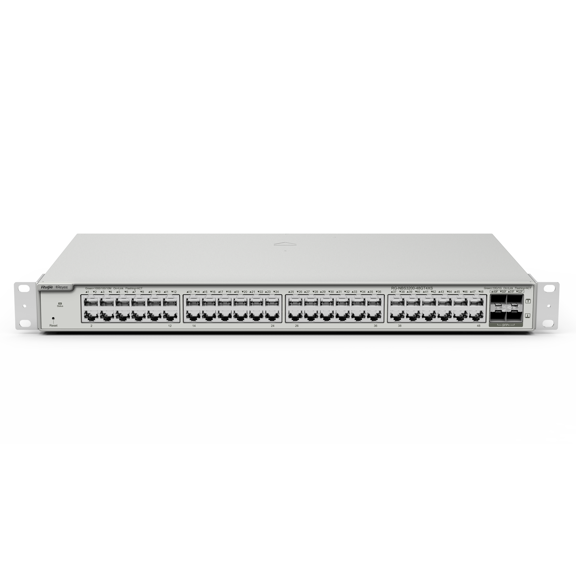 Reyee Switch Cloud Layer 2+ - 48 RJ45 Gigabit porte - 4 SFP+ 10 Gbps porte - Static LAG/DHCP Snoop/IGMP Snoop/Port Mirror - VLAN/Port Isolation/STP/RSTP/ACL/QoS - Rack-monterbar