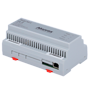 Konverterer 2-leder til IP - 6 grupper af 2 ledere - TCP/IP med RJ45 - Strømforsyning til 2-leder enheder - Tilslutning af kaskade-konvertere - DIN-skinnemontage