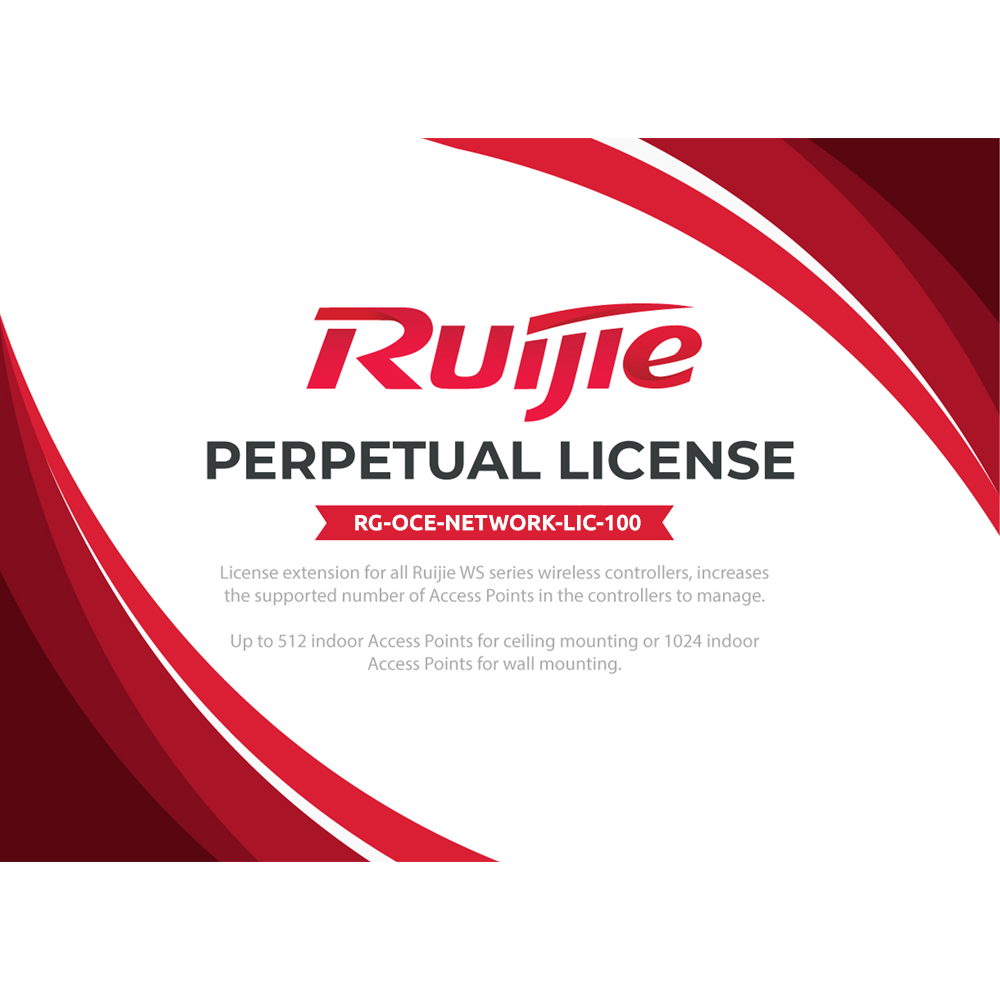 Licens til RG-OCE Network Manager - Øger antallet af håndterbare enheder - Op til 100 enheder - Elektronisk levering - Permanent licens uden fornyelse