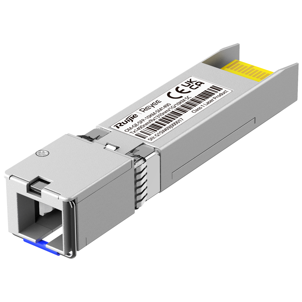 Reyee e-Lighten Transceiver Modul - SFP Splitting PON - SC Connector - Tx 1480 nm til 1500 nm / Rx 1290 nm til 1330 nm - Maksimum afstand 10 km - Hastighed 1Gb/s