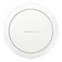 Reyee - Omnidirektionel Wi-Fi AP 6 - Frekvens 2,4 og 5 GHz / 160MHz kanalbredde - Understøtter 802.11a/b/g/n/ac/ax - Wi-Fi gennemstrømning op til 3000 Mbps - MU-MIMO antenner 2x2 i 2,4GHz, 2x2 i 5GHz