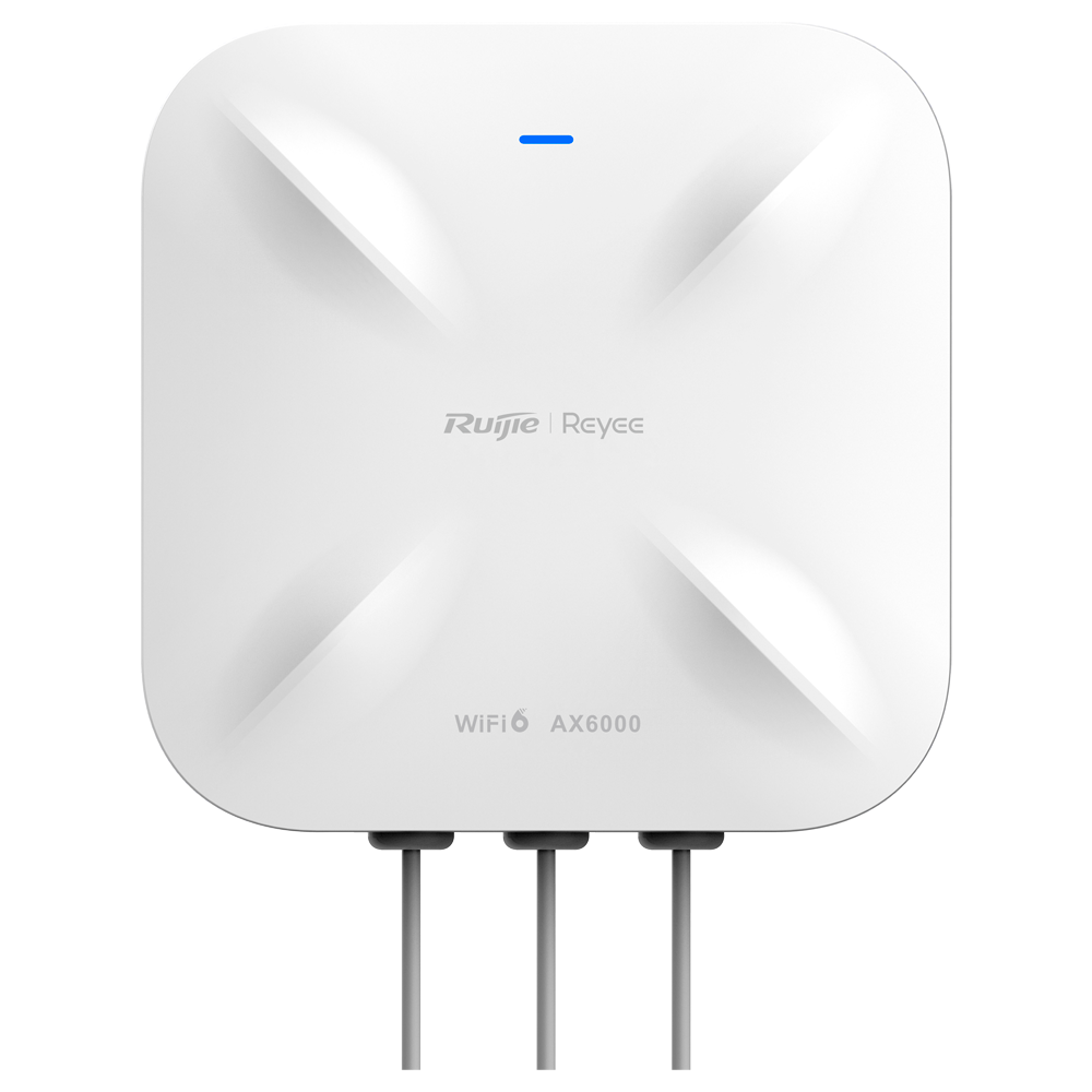 Reyee - AP Direkte Wi-Fi 6 høj densitet - Frekvens 2.4 og 5 GHz / 160MHz kanalbredde - Understøtter 802.11a/b/g/n/ac/ax - Transmissionshastighed op til 6000 Mbps - MU-MIMO antenner 4x4 i 2.4GHz, 4x4 i 5GHz
