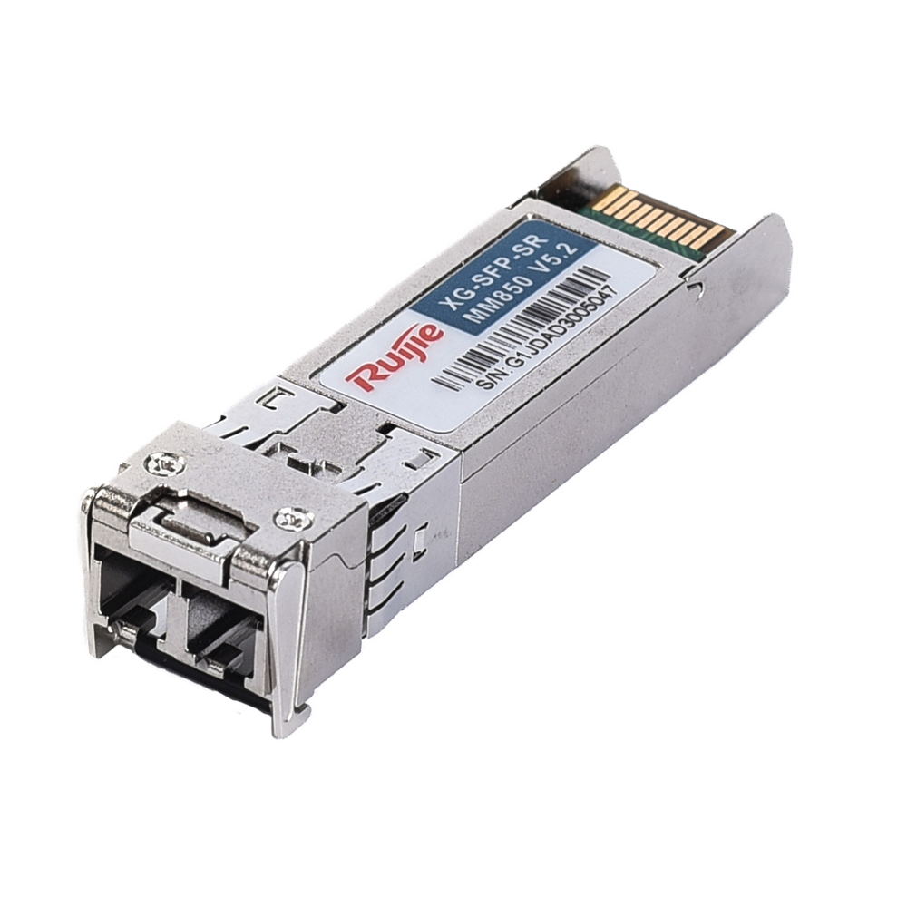Ruijie SFP+ transceiver modul - Bølgelængde 850 nm - Multimode fiber - LC Duplex stik - Maksimal afstand 300 m - 10Gbps - 10GBASE-SR
