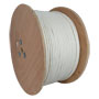 Kombineret Kabel - Micro RG59 + strømforsyning - Spole på 300 meter - Hvid kabelbeklædning - Udvendig diameter 6,8 mm - Lavt tab