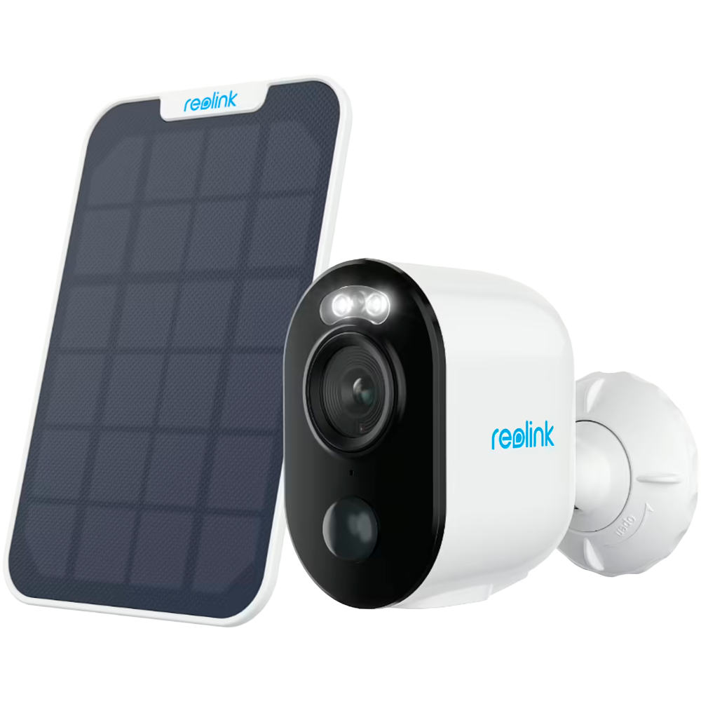 Reolink Batteridrevet WiFi Kamera med Solpanel - 3MP (2304 x 1296) - IR 10 m / Sirene - Menneske / Køretøj PIR detektion - Tovejs audio / MicroSD Slot - Egnet til udendørs