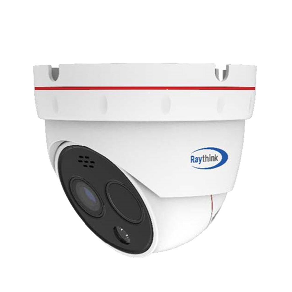 Raythink IP termisk kamera FC1 serie - VOx FPA termisk sensor 256x192 12μm | 7mm objektiv - Synlig 1/2.8" CMOS sensor 5Mpx 8mm objektiv - Termisk følsomhed ≤40mK - Temperaturmåling -20ºC~550º/±2ºC eller ±2% - Forebyggende brand- og indtrængningsdetektion