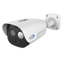 Raythink IP termisk kamera FC2 serie - VOx FPA termisk sensor 256x192 12μm | 7mm objektiv - Synlig 1/2.8" CMOS sensor 5Mpx 8mm objektiv - Termisk følsomhed ≤40mK - Temperaturmåling -20ºC~550º/±2ºC eller ±2% - Forebyggende brand- og indtrængningsdetektion