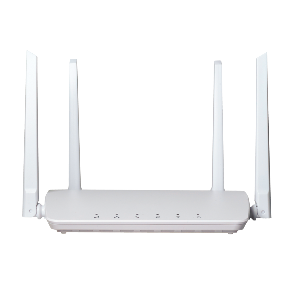 Router 4G Cat4 150Mbps Download 50Mbps Upload - Port RJ45 10/100MBps - Wi-Fi interface 2.4GHz 802.11 b/g/n - Nano SIM kortslot - Aktivitetsindikator LED'er - Eksterne LTE og Wi-Fi antenner