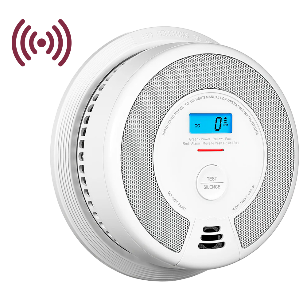 X-Sense Selvstændig røg- og kuliltealarm - Tillader tilslutning af 24 RF detektorer 868MHz - Batterilevetid 10 år (ikke-udskiftelig) - Indikatorlys og hørbar alarm 85 dB ved 3m - Testknap og LCD skærm - EN 50291 og EN 14604 certificeret