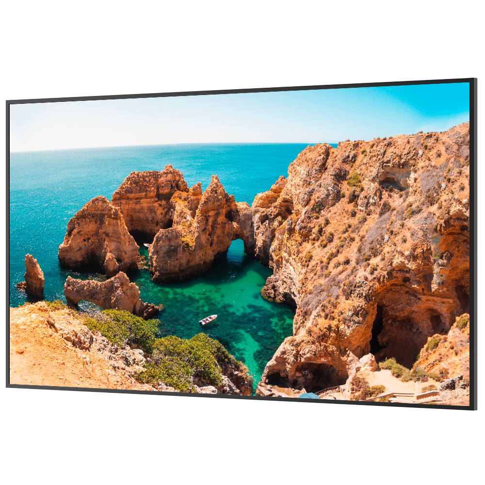 Digital signage skærm 75" 4K - Lokal USB digital signage - M-Sign cloud digital signage (valgfri) - 24/7 - Vægbeslag inkluderet - Android 14