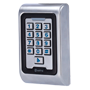 Selvstændig adgangskontrol - EM kort og PIN adgang - 2 relæ, trykknap, sensor og buzzer udgange - Wiegand 26 - Tidskontrol : Anti-passback - Egnet til udendørs IP68