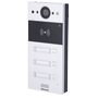 Påbygget IP Video Dørstasjon - 2 MP Kamera | Tovejs lyd - Åbning med EM/MF og NFC kort og 2 relæer - 3 lejligheder | PoE, standard SIP - Cloud Vedligeholdelse - Tilkobling via Cloud | Output 12V
