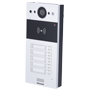 Påbygget IP Video Dørstasjon - 2 MP Kamera | Tovejs lyd - Åbning med EM/MF kort og NFC | 2 relæer - 5 lejligheder | PoE, standard SIP - Cloud Vedligeholdelse - Tilkobling via Cloud | Output 12V