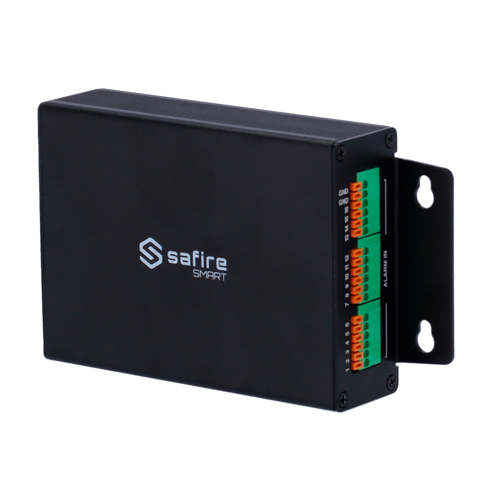 Safire Smart - Alarm input og output boks - 16 Alarm indgange - 6 Relæ udgange - Plug and Play / USB kommunikation - Kompatibel med Safire Smart DVR og NVR optager