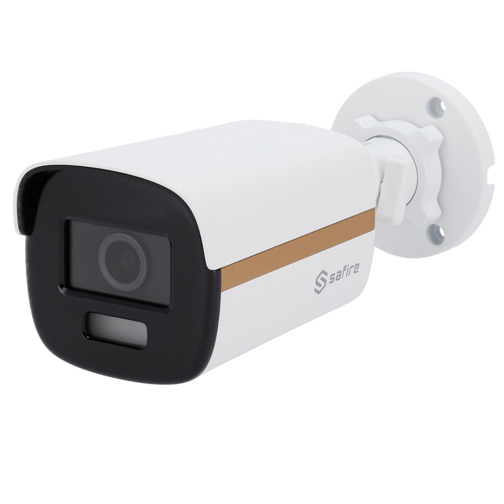Safire Bullet Kamera ULTRA Range - HDTVI output - 8Mpx CMOS Night Color - Linse 2.8 mm | Hvidt lys rækkevidde 40 m - WDR (130 dB) | 3D DNR - Vandtæt IP67 | PoC.at