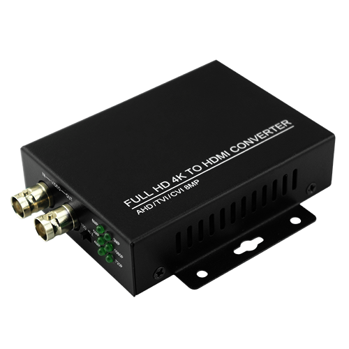 BNC til HDMI Converter - 1 BNC indgang - 1 HDMI 1080p udgang - 1 BNC udgang (loop med BNC ind) - Udgangsopløsning 1080p - Video indgangsopløsning op til 8 MP