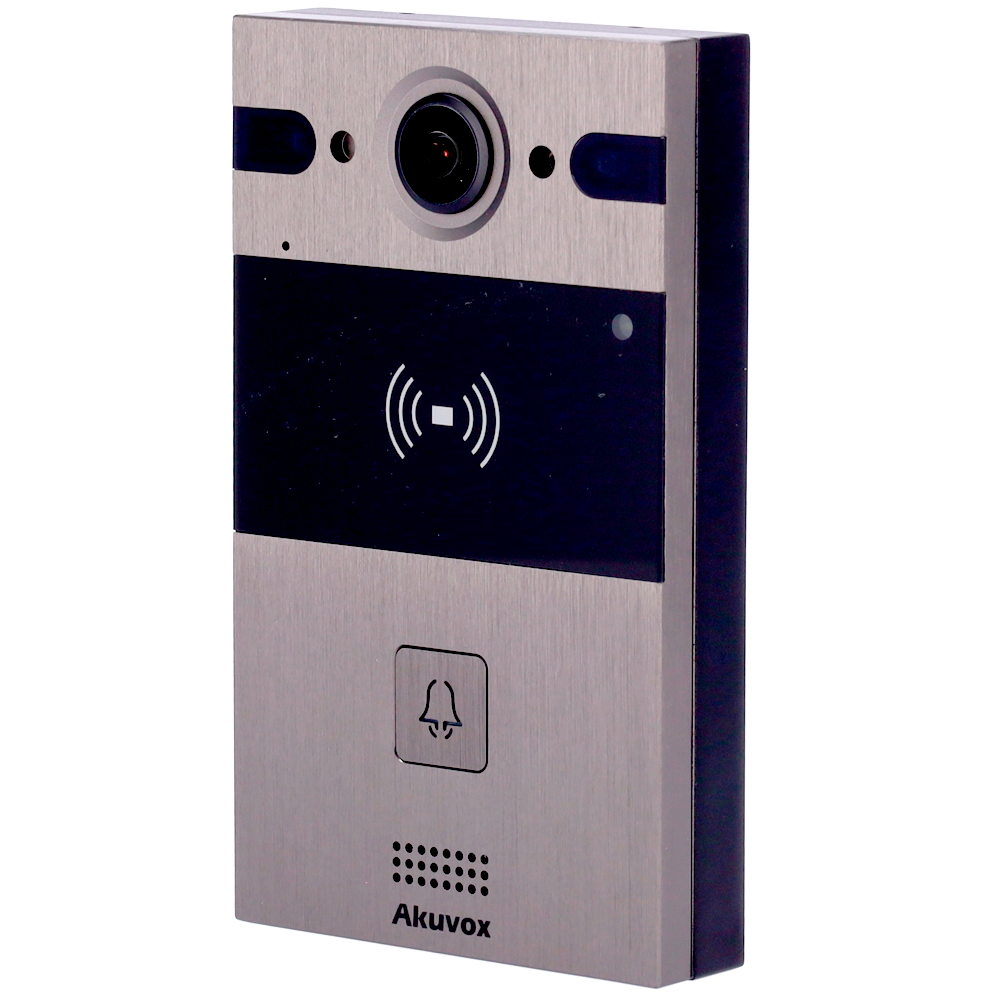 Påbygget IP Video Dørstasjon - Kamera 4 Mpx vidvinkel | Tovejs lyd - Åbning med EM/MF og NFC kort og 2 relæer - PoE, SIP standard - Cloud Vedligeholdelse - Tilkobling af monitor og boards via Cloud