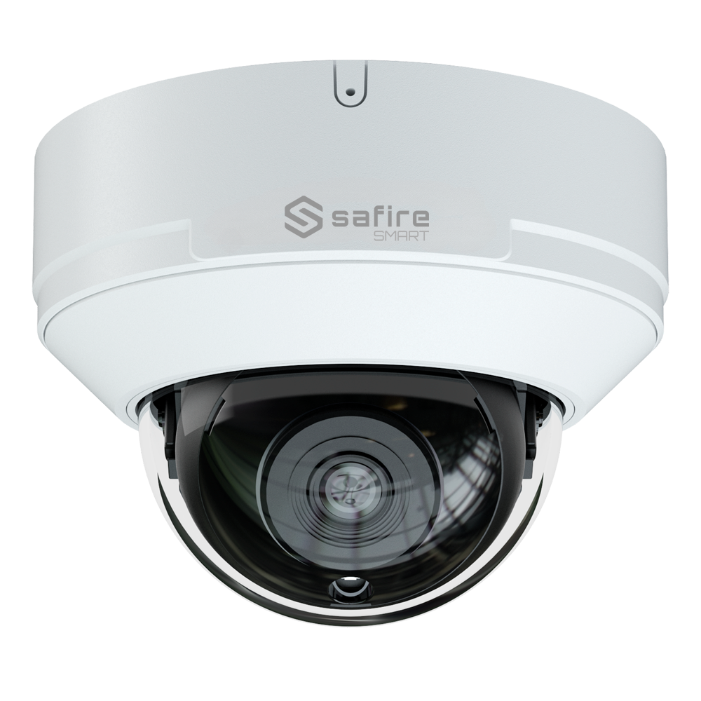 Safire Smart - Dome kamera 4 i 1 Range E1 - 2 Mpx (1920x1080), 1/2.8" CMOS Starlight - 2.8 mm linse | 20 m IR rækkevidde - DWDR, HLC, BLC, AGC | Integreret mikrofon - Vandtæt IP67, Vandalsikker IK10