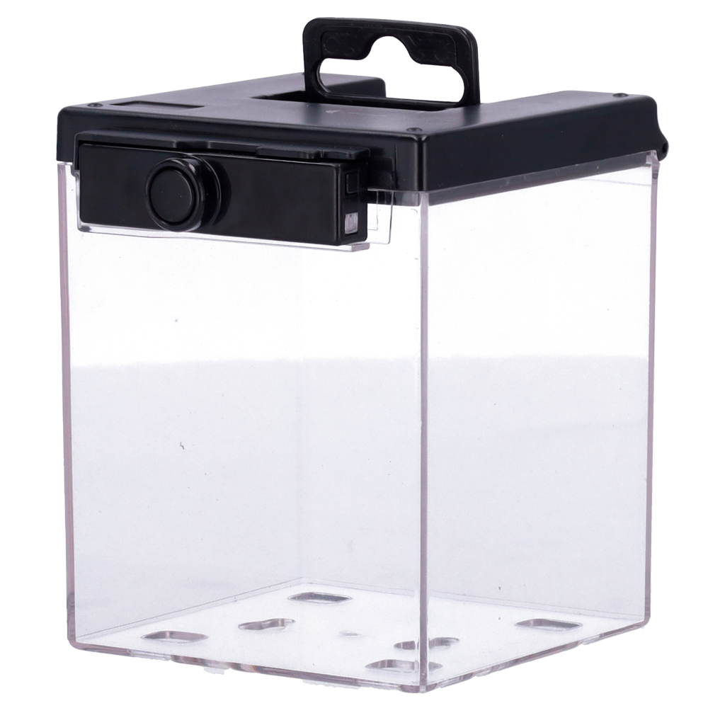 Elektronisk tyverisikring EAS - AM 58 kHz | Magnetisk udløser - Transparent polycarbonat kabinet - Indv. mål: 86 (B) x 76 (H) x 76 (D) mm - Ydre mål: 100 (B) x 81 (H) x 95 (D) mm - Kompatibel med AM antenner