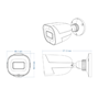 Safire Smart - Bullet IP kamera serie I1 Advanced AI - Opløsning 4 Megapixel (2592x1520) - Objektiv 2.8 mm | Audio | IR 30m - Advanced AI: Perimeter, Facial, Counting, Metadata - IP67 klassificering | PoE (IEEE802.3af)