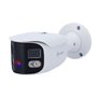 Safire Smart - IP Bullet kamera serie I1 panoramisk afskrækkelseskamera - Opløsning 8 Megapixel (4640x1760) - Objektiv 2x2.8 mm (180º) | Video metadata - AI: Klassifikation af mennesker og køretøjer - IP66 | PoE.af | Højttaler og politi-blitz